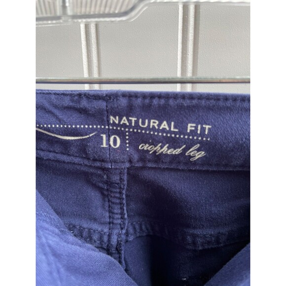 Coldwater Creek Natural Fit Cropped Leg Pants Women Sz 10 Blue Straight Leg - Picture 6 of 6